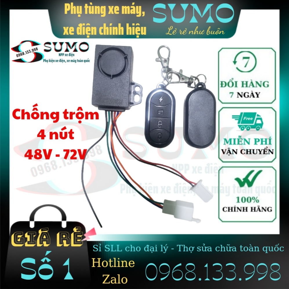 Chống trộm xe điện BLQ, khoá điện xe điện chính hãng BLQ 48V-72V - Phụ tùng xe SUMO