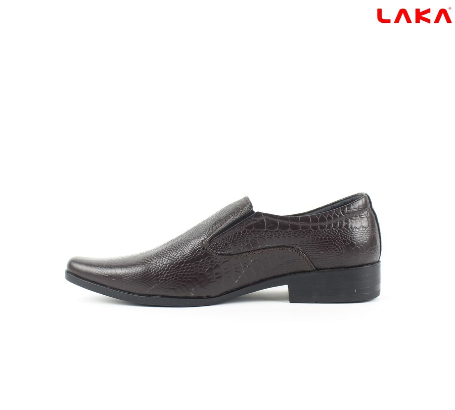 Giày nam công sở da bò thật dập vân sóng laka glk0105 thời trang lịch lãm