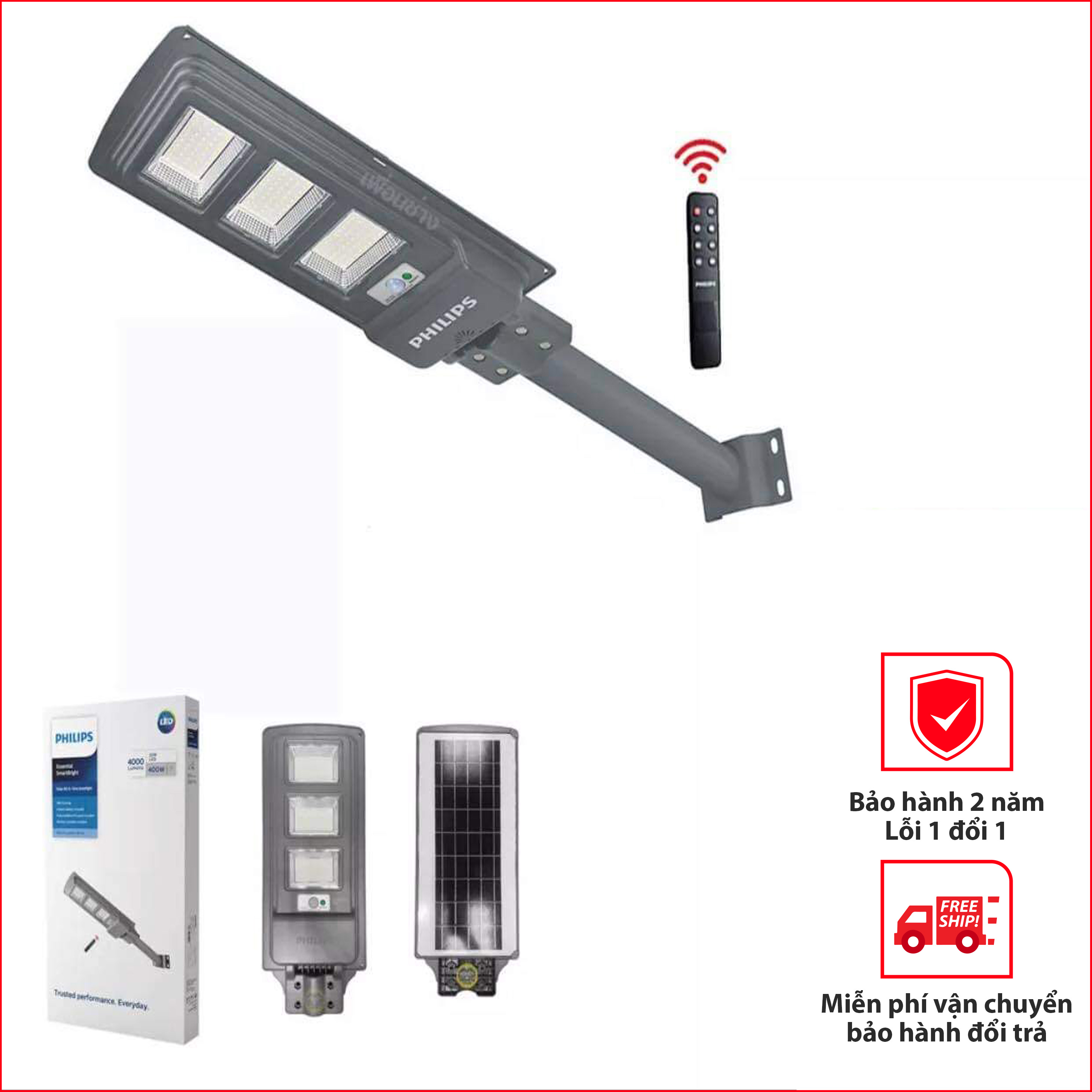 Philips BRC010 100w, 200w, 400w,Đèn đường năng lượng mặt trời Philips Essential SmartBright .Tất cả trong một Đèn đường năng lượng mặt trời .Đèn đa năng với bảng năng lượng mặt trời và điều khiển từ xa Đèn đường