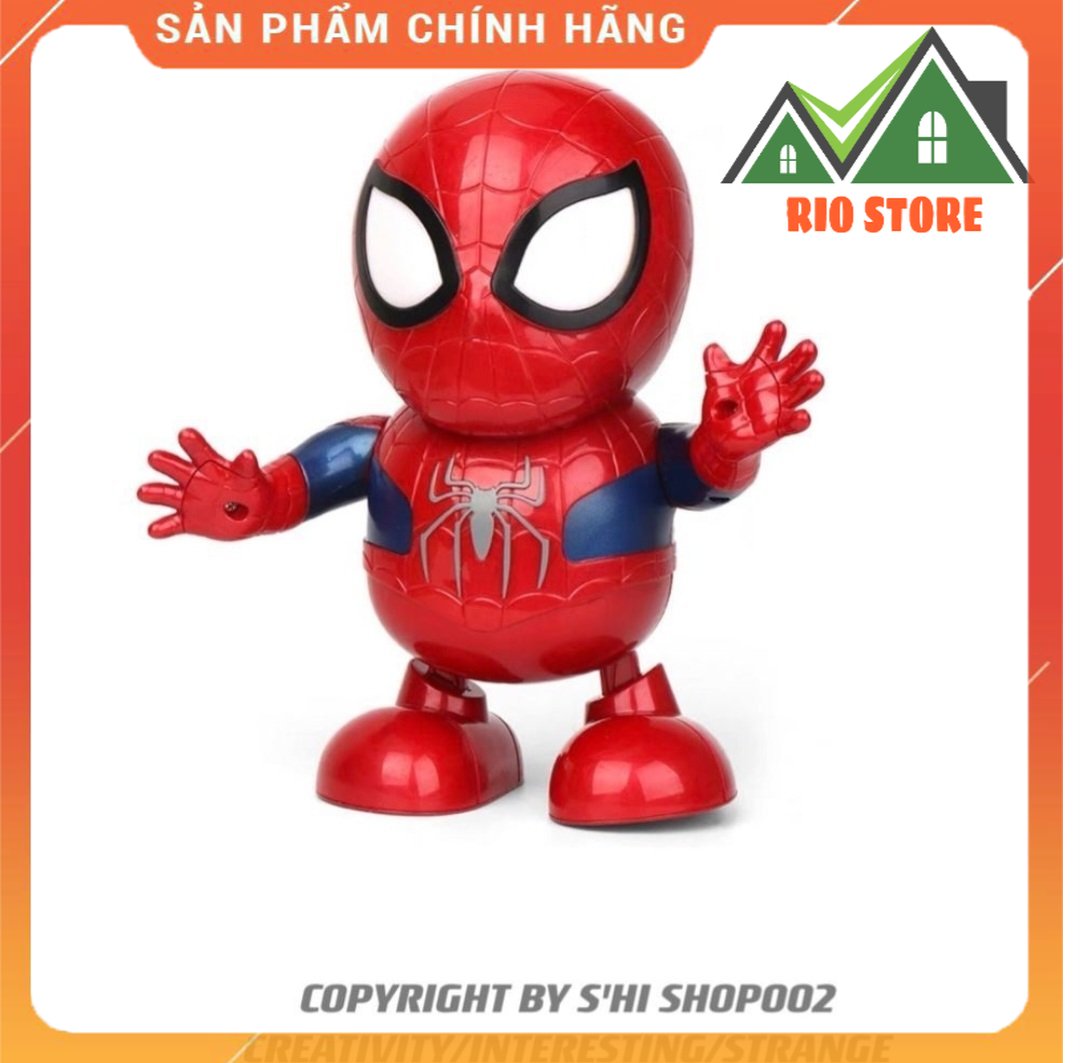 Đồ chơi siêu nhân Spider man, Người nhện dancer nhảy múa, phát nhạc, phát sáng Rio Store
