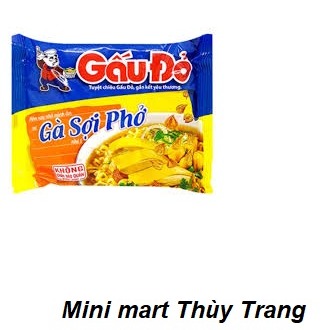 Combo 10 gói mì Gấu Đỏ vị gà sợi phở 63g