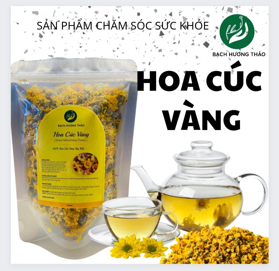 Hoa cúc vàng -50g/100g/200g, trà hoa sấy khô/trà thảo mộc, bạch hương vân thảo