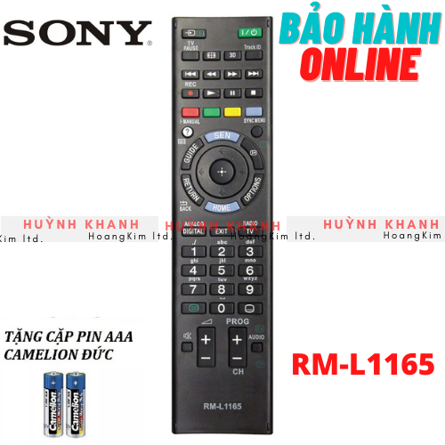 Remote tv sony rm-l1165