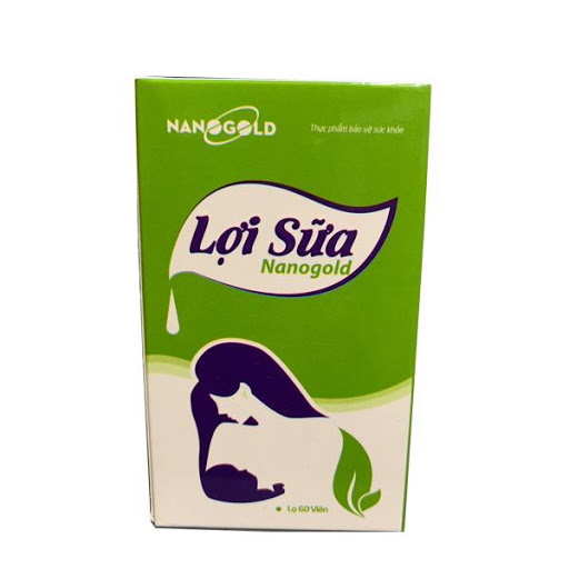 Giúp lợi sữa, hạn chế tắc tia sữa lợi sữa nanogold 60 viên