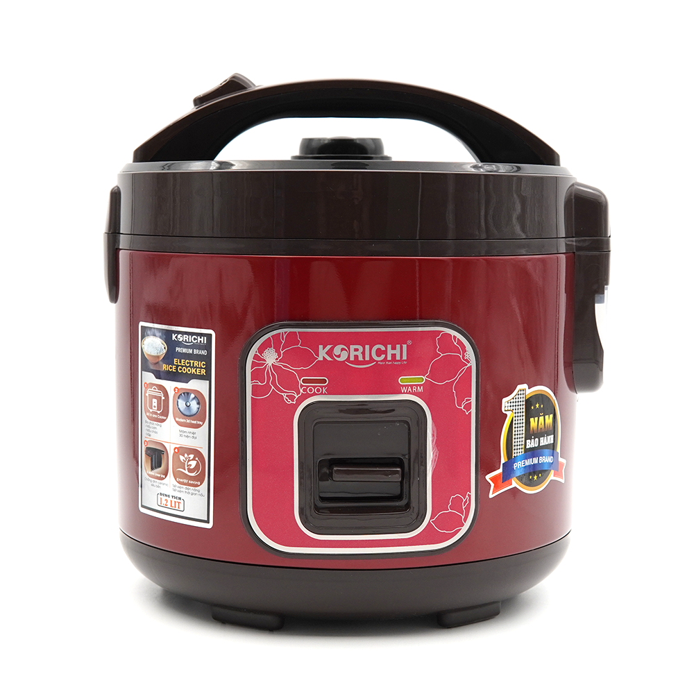 Nồi cơm điện Korichi KRC1201 dung tích 1.2L bảo hành chính hãng 12 tháng