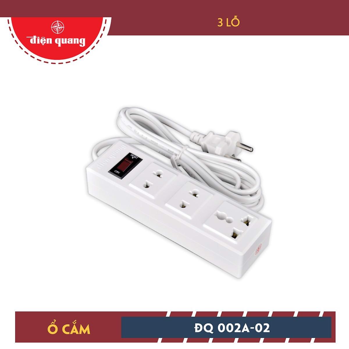 Ổ cắm điện quang đq 002a-02-2m