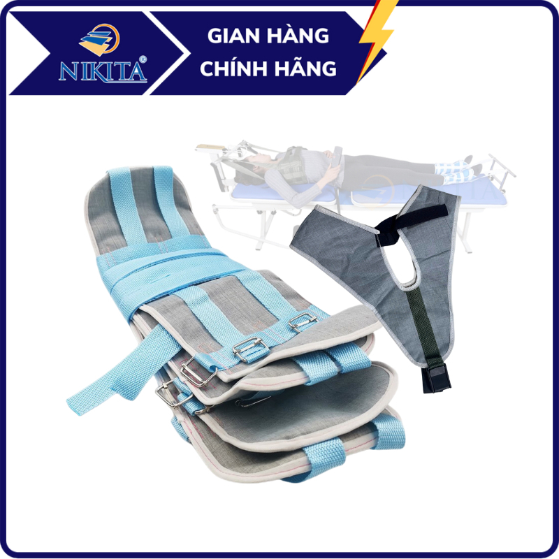 Bộ đai dùng cho giường kéo dãn cột sống, vải thoáng khí, thân thiện không gây kích ứng da