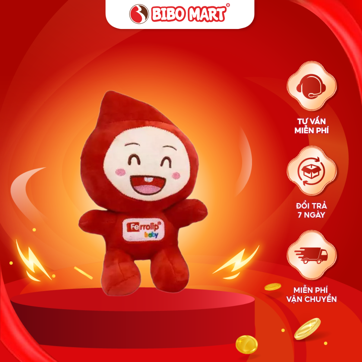 [ Hàng Tặng Không Bán] - KM Hunmed - Gấu bông Ferrolip Baby - Bibo Mart