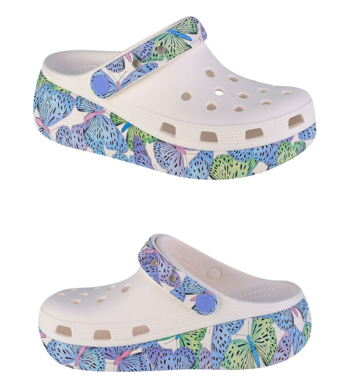 DÉP SỤC NHỰA ĐI MƯA CROCS BAND CRUSHBUTTERFLY TRẺ EM CAO 4CM TẶNG KÈM 10 CHARM MIX DÉP