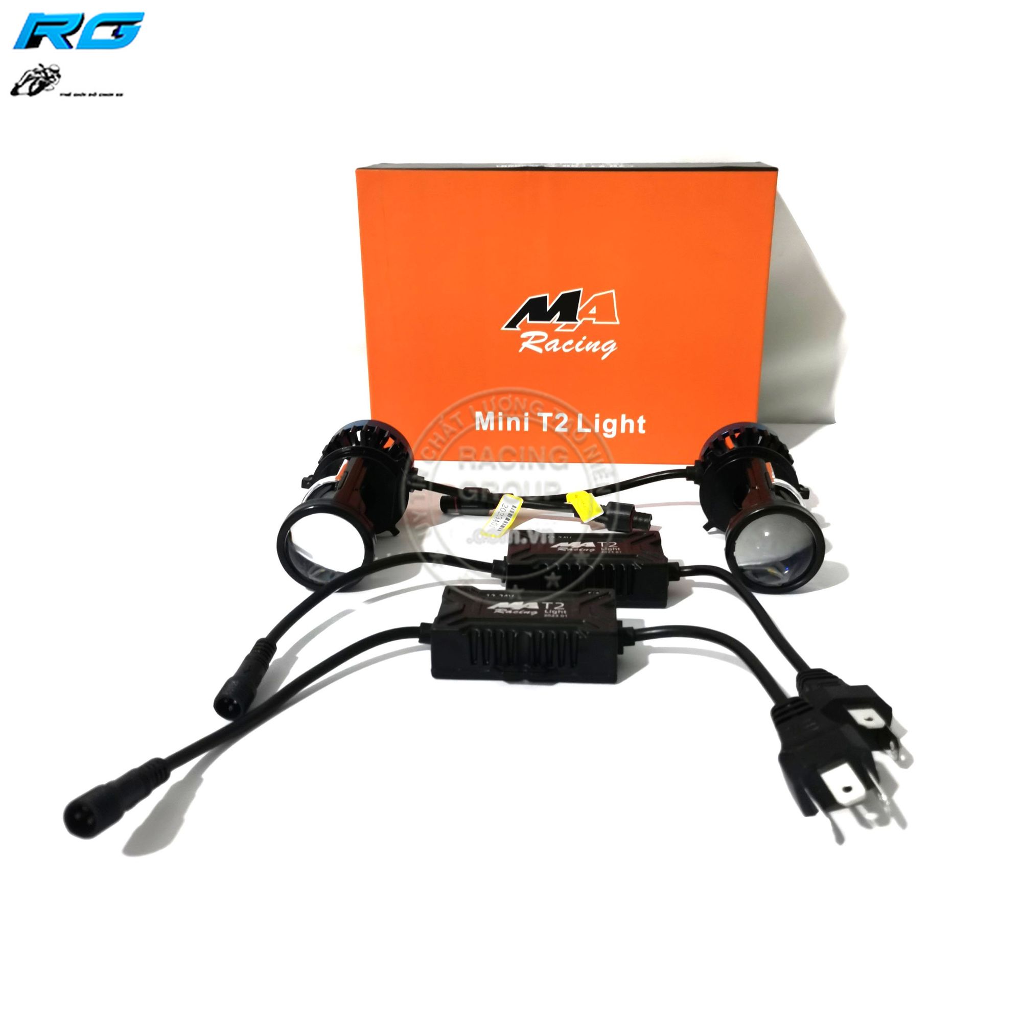 Đèn pha bi cầu mini ma racing t2 light ánh sáng trắng 60w