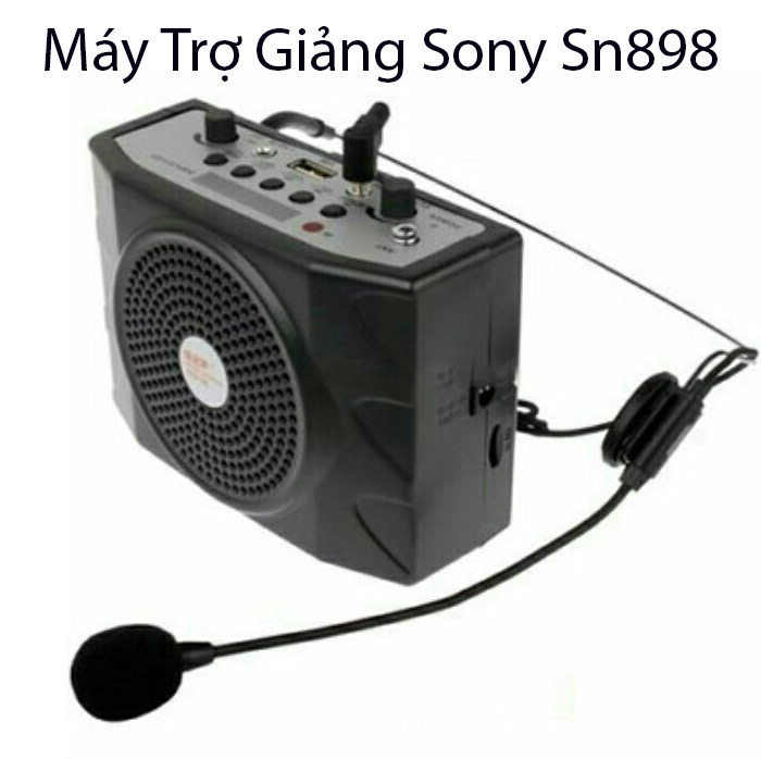 Máy trợ giảng cho giáo viên cấp 1, 2, 3 nào tốt nhât thị trường hiện nay năm 2022, loa trợ giảng không dây sony sn898 uhf sóng xa có bluetooth đài fm, thiết bị trợ giảng sony sn-898 và micro đeo tai e108 đa năng