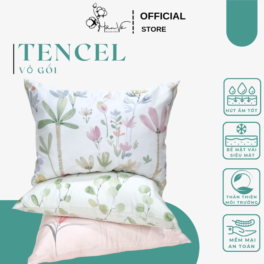 Vỏ gối nằm gối ôm lụa tencel 50x70cm 40x60 45x65 37x100 họa tiết, dòng cao cấp