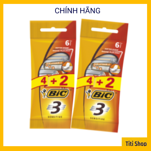 12 cây dao cạo râu 3 lưỡi bic
