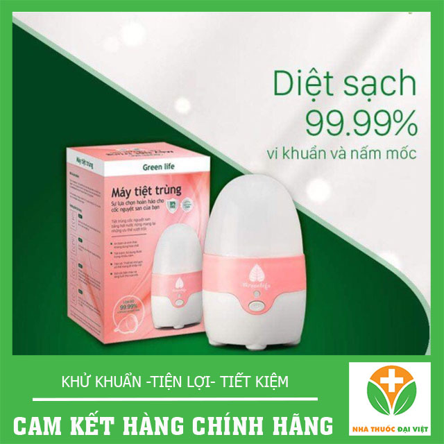 (Chính hãng, Bảo hành điện tử) Máy tiệt trùng cốc nguyệt san Green life