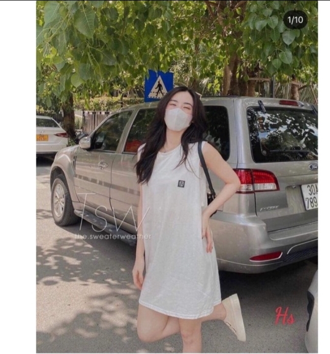 Váy sát nách logo đầu bò đơn giản, cá tính