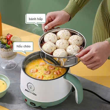   MẪU MỚI 2024  NỒI ĐIỆN SHANBAN 1.8L LÒNG CERAMIC CHỐNG DÍNH CỰC TỐT CÔNG SUẤT 600W NẤU NHANH SIÊU TỐC TẶNG LỒNG HẤP TIỆN LỢI - CA NẤU MÌ LUỘC TRỨNG NẤU LẨU 3 LỚP CÁCH NHIỆT SIÊU TIẾT KIỆM ĐIỆN CHO GIA ĐÌNH 