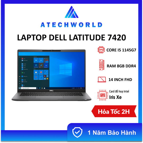 Laptop Dell Latitude 7420 42LT742000 (I5-1135G7 I 8Gb I 256Gb SSD I 14" FHD) - Hàng Chính Hãng - BH 1 năm - Có Xuất VAT