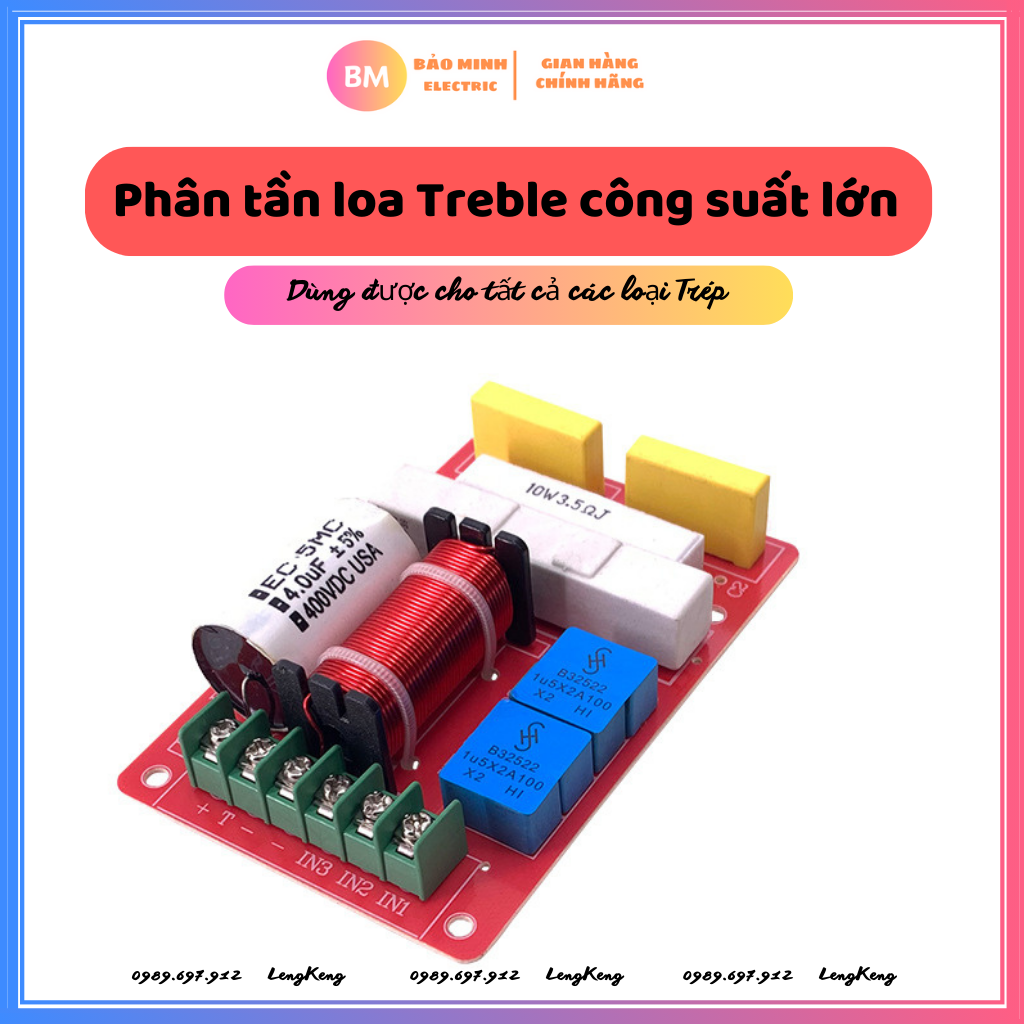Mạch phân tần loa treble WEAH T-103 | Phân tần chống cháy loa treble công suất 150w dùng cho loa treble kèn