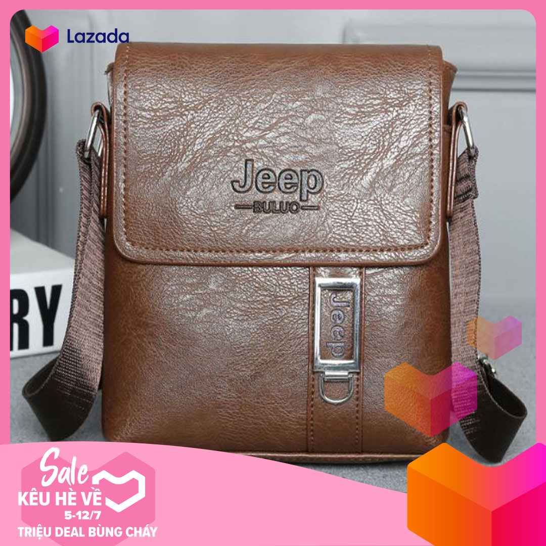 TÚI ĐEO CHÉO JEEP NAM , DA CHỐNG XƯỚC, CHỐNG NƯỚC CAO CẤP, TÚI 4 NGĂN CHỨA ĐỒ CÁ NHÂN, CHỨA ĐIỆN THOẠI IPHONE PLUS , TÚI ĐEO CHÉO SỬ DỤNG ĐI LÀM ĐI CHƠI