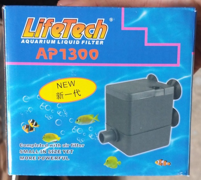 Máy Bơm Nước Hồ Cá LifeTech AP 1300 công suất 8.5W dùng cho hồ cá cảnh, hòn non bộ