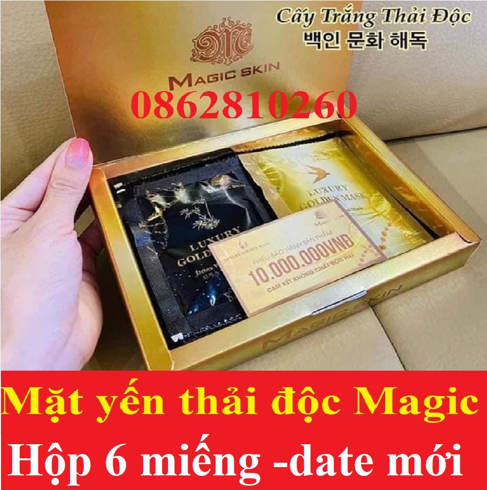 Mặt nạ Ủ yến thải độc cấy trắng Luxury Golden Mask Magic Skin