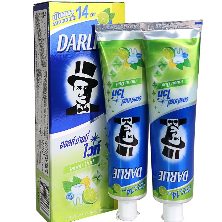 Hộp 2 tuýp kem đánh răng ông tây đen vị chanh