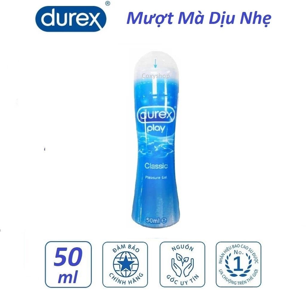 [HCM]Gel bôi trơn Durex Play Classic 50ml tăng độ ẩm  tạo cảm giác mịn màng êm ái