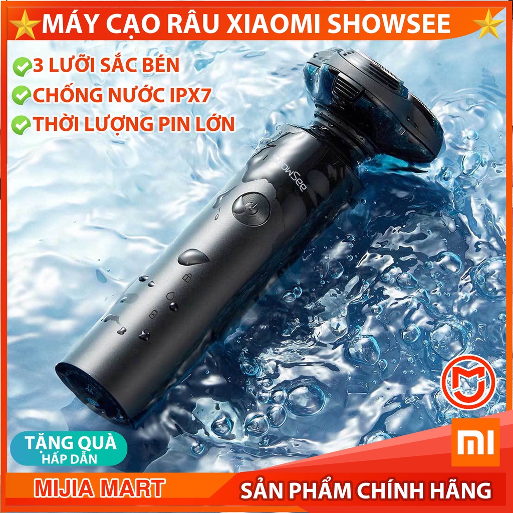 Máy cạo râu Xiaomi Showsee F1, máy cạo râu cao cấp 3 lưỡi cạo sắc bén, an toàn