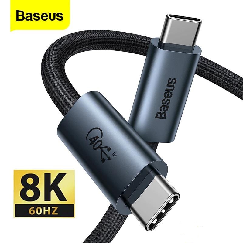 Cáp sạc siêu nhanh, dây sạc nhanh baseus flash series usb4 full featured data cable type-c to type-c 100w 40gbps