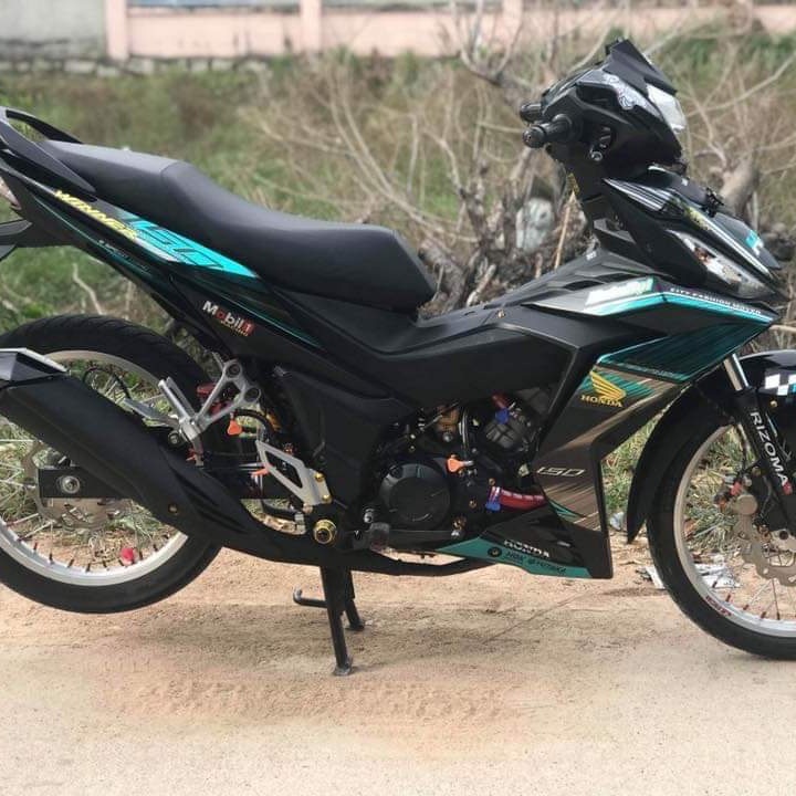 Tem rời xe honda winner 150 sọc xanh chất liệu Crom
