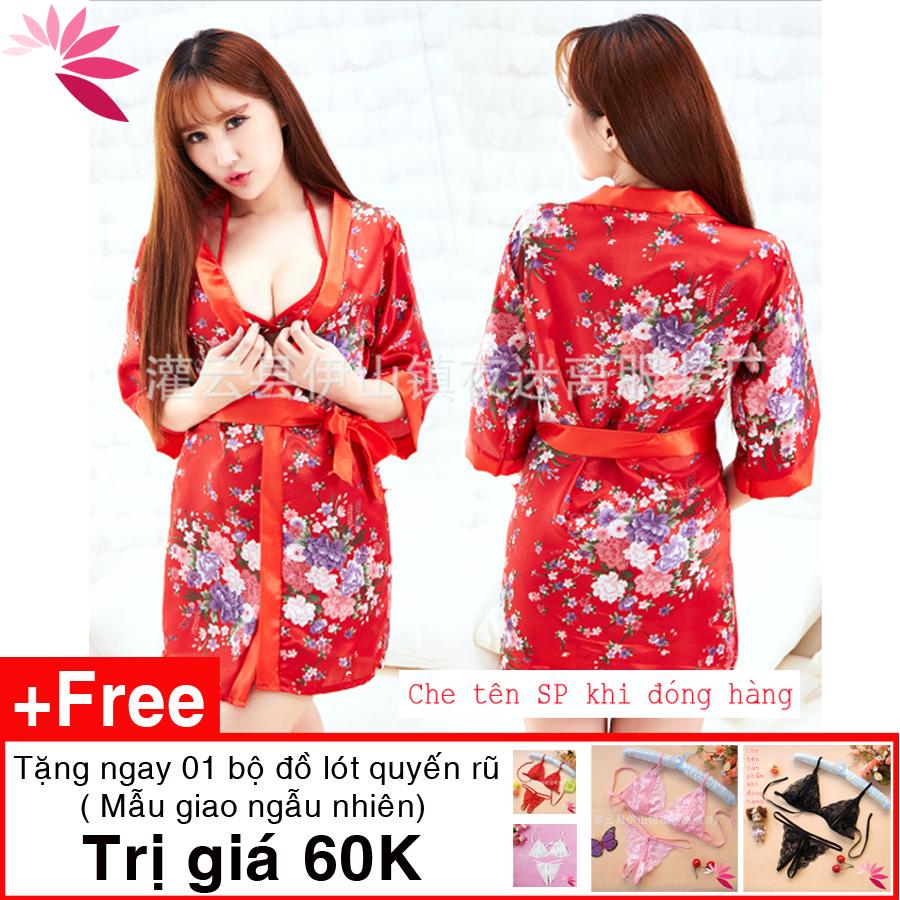 Váy ngủ siêu sexy, áo choàng ngủ kimono phong cách Nhật Bản AN10 (có video)(MUA 1 TẶNG 1 bộ đồ lót 60k).Mua 2 giảm 10% Fllow giảm 20k