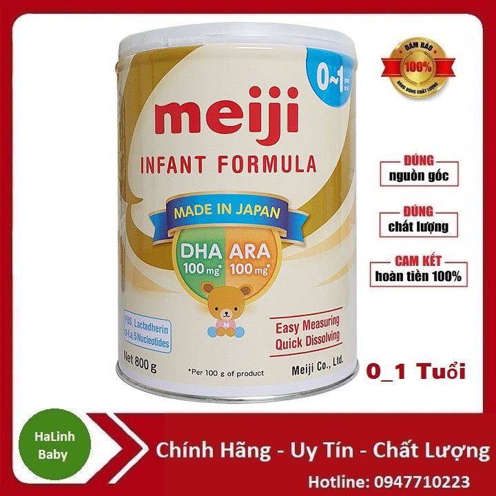Sữa bột meiji 0-1 infant formula hộp 800g