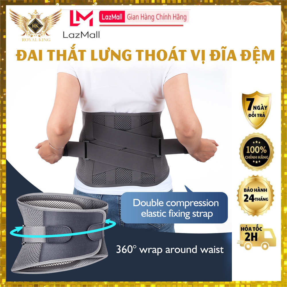 Đai Thắt Lưng Thoát Vị Đĩa Đệm RoyalKing, đai hỗ trợ thắt lưng tự sưởi ấm, tấm thép mở rộng thoáng khí, đai bảo vệ eo có thể điều chỉnh cho phụ nữ nam giới