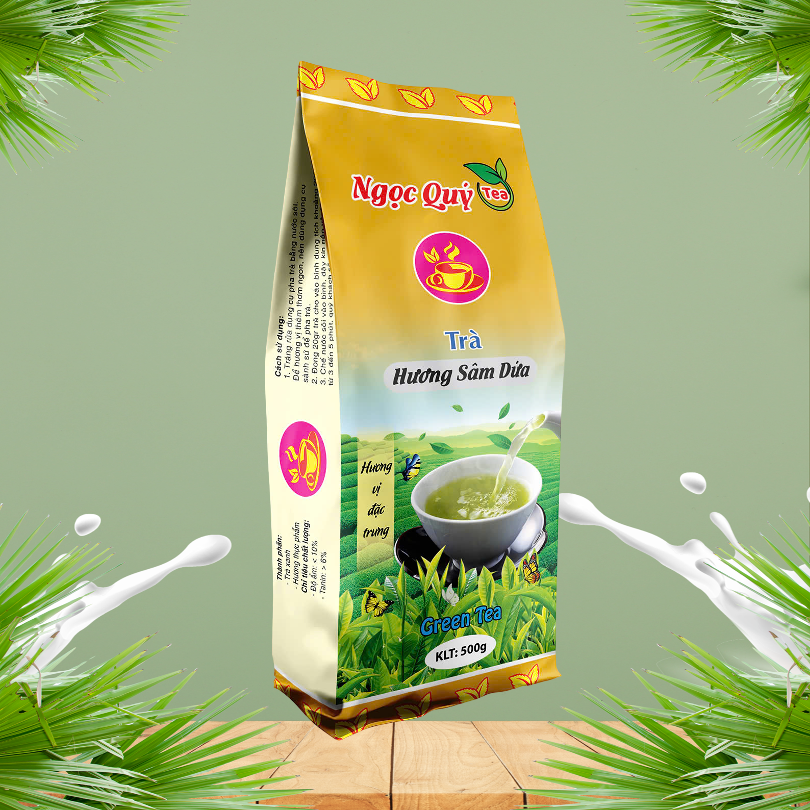 Trà Sâm Dứa gói 500g - Dùng pha trà đá, trà chanh, trà tắc, trà sâm dứa