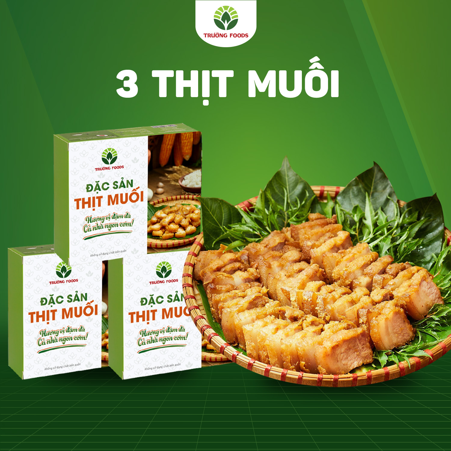 Combo 3 hộp thịt muối - đặc sản trường foods 250g/hộp