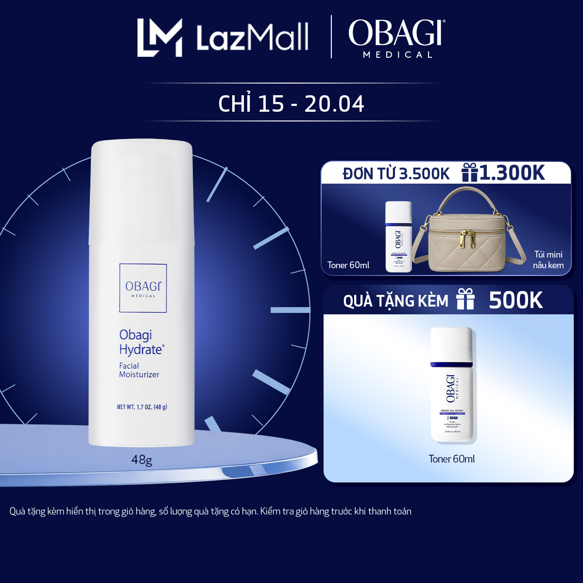 Kem Dưỡng Ẩm Suốt 8 Giờ Obagi Hydrate Facial Moisturizer 48g