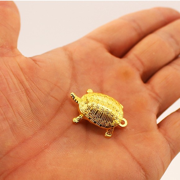 Rùa Vàng Cầu tài lộc, May Mắn Phong Thuỷ bỏ ví, hóa giải sát tinh, mang lại may mắn, trường thọ (loại Nhỏ)