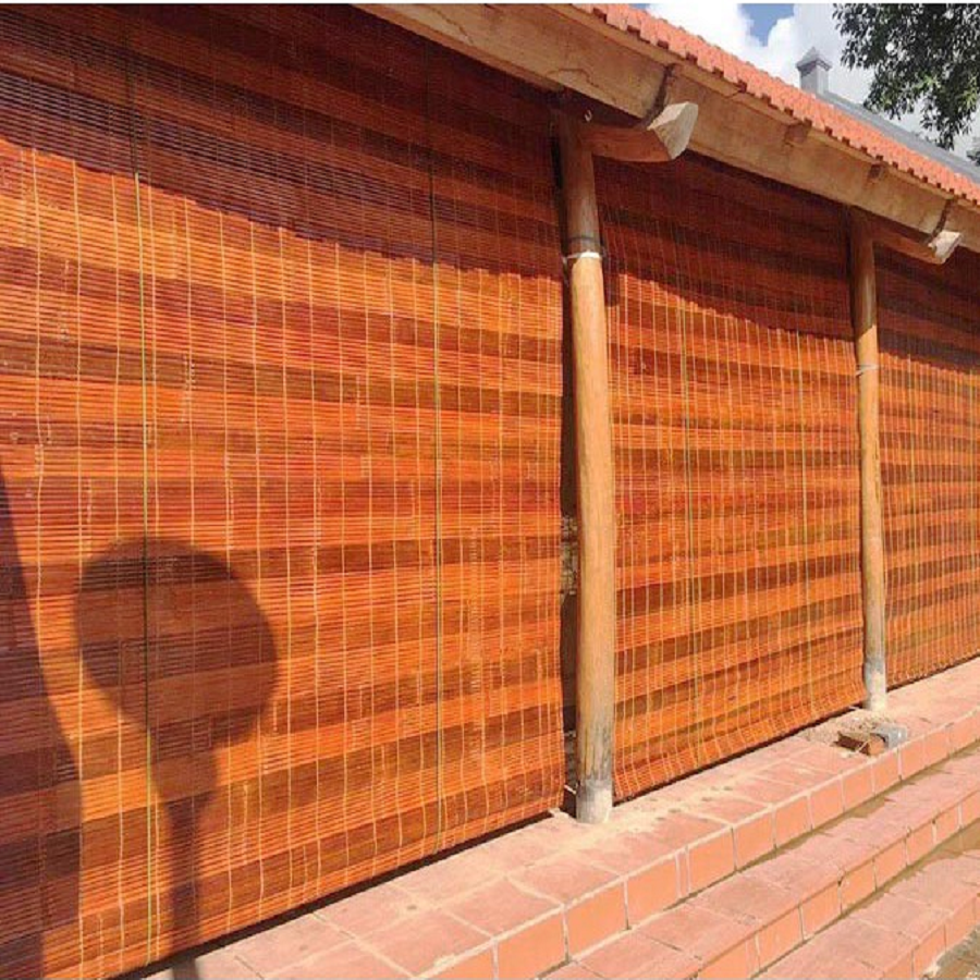 Mành tre che nắng, cửa chính, cửa sổ, mái hiên, ban công, rộng 1m80 x cao 1m50 , 1m50 x 1m80, 1m80 x 2m, mành tre trang trí, màu cánh gián
