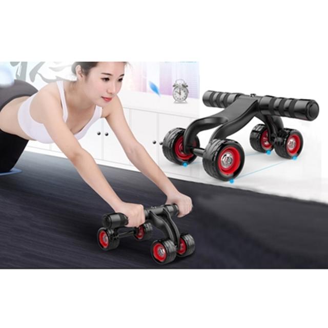 Con lăn tập cơ bụng 4 bánh cao cấp KAMA Ab Roller,dụng cụ tập thể hình,tập GYM,dụng cụ tập thể lực, KÈM THẢM