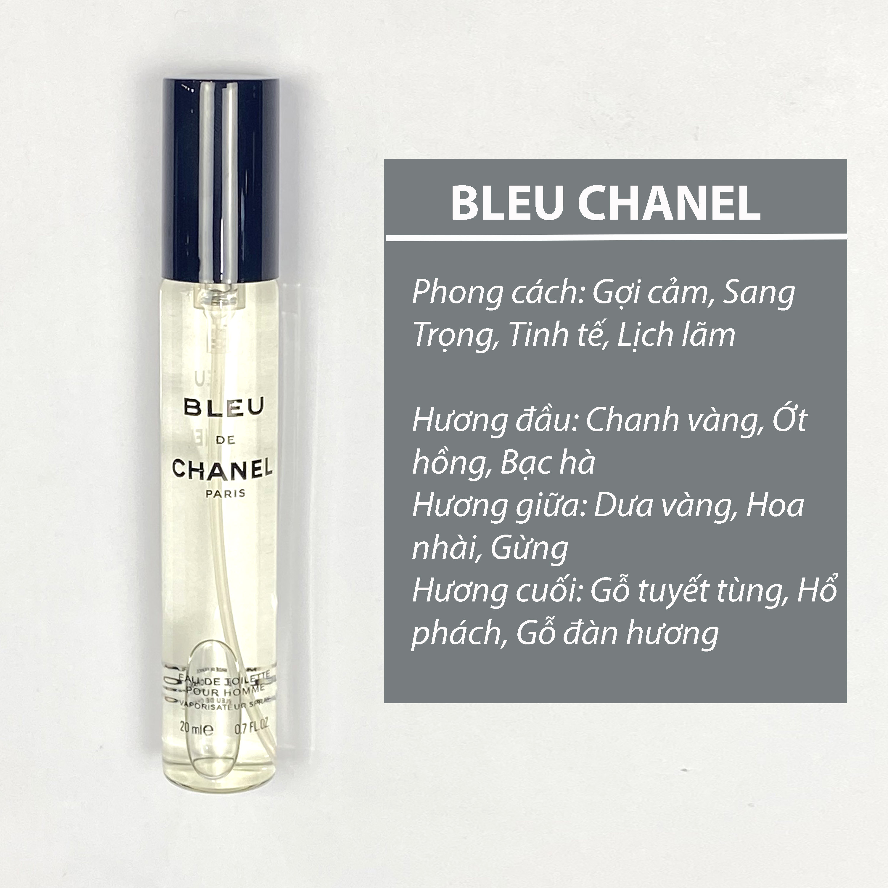 Nước hoa nam mini Bleu 20ml nước hoa nam thơm lâu blue