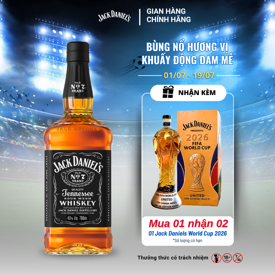 Rượu Whiskey Jack Daniel's Old No.7 40% 700ml