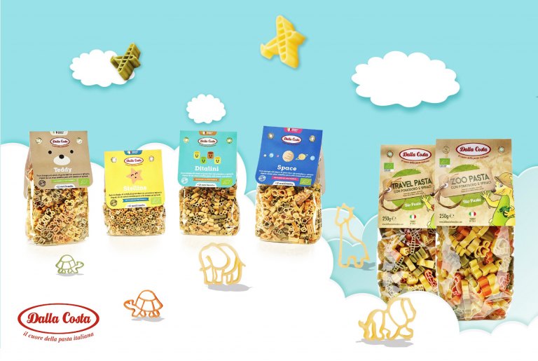 Nui Rau Củ Hữu Cơ Hình Thú – Dalla Costa Organic Vegetable Zoo Pasta