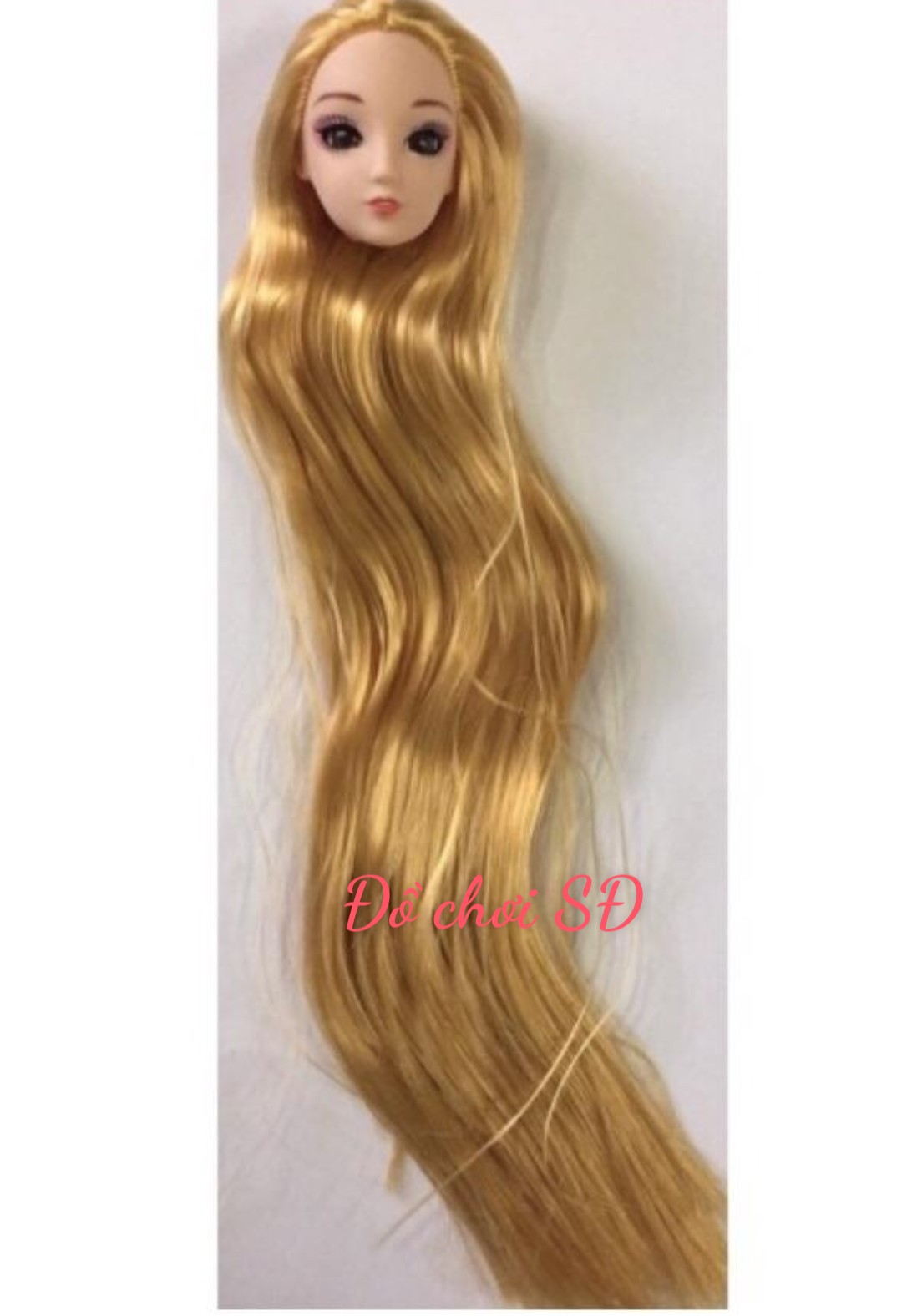 Đầu búp bê tóc dài - màu vàng