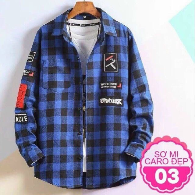 Sơ mi caro unisex - sơ mi flannel TP236