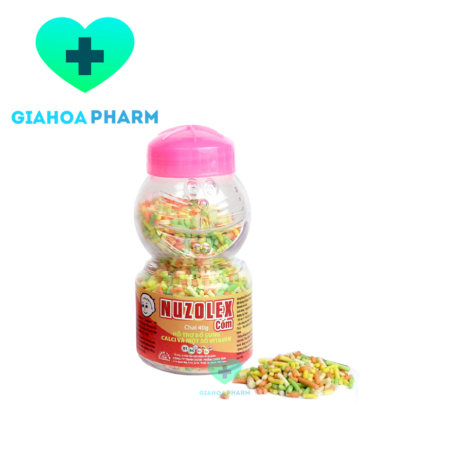 Cốm bổ trẻ em Nuzolex bổ sung Canxi, vitamin cho bé và người trưởng thành thiếu hụt Calci, vitamin