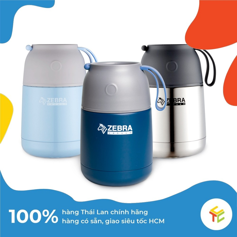 Bình ủ cháo, giữ nhiệt inox cao cấp zebra 650ml hàng nhập khẩu thái lan - giữ nhiệt lên đến 12h