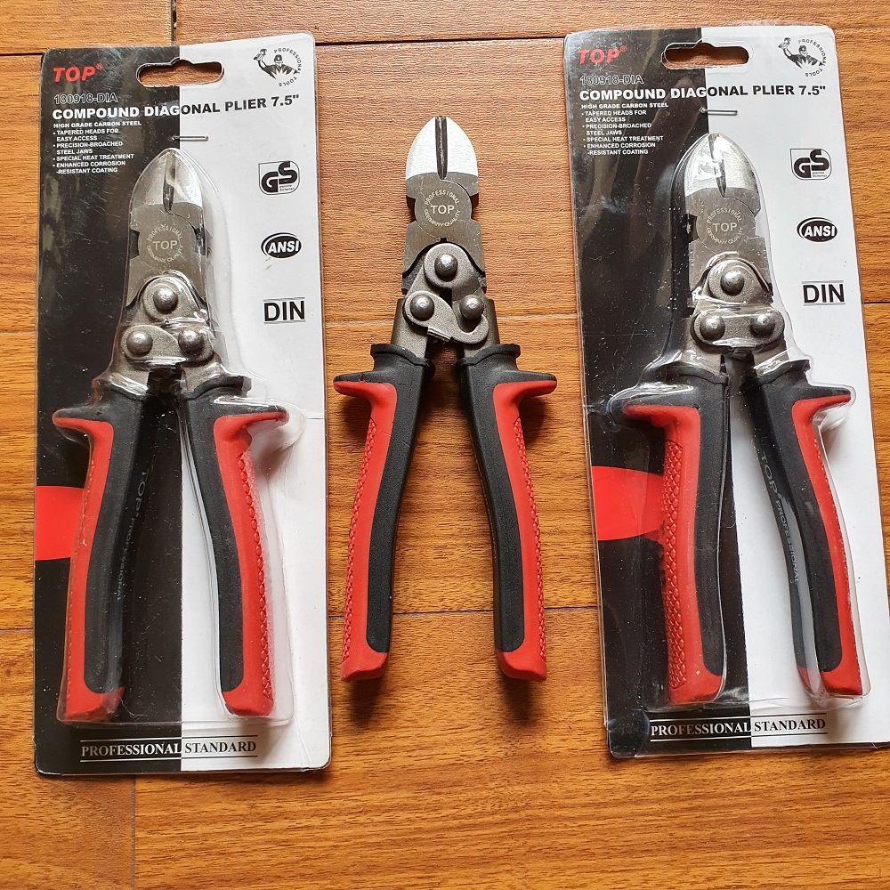[Chính hãng] Kìm cắt dây thép trợ lực hãng TOP LOẠI 1, kích thước lớn 200mm (7.5 inch), Bảo hành 12 tháng, Kìm cắt cáp, Kim cat cap, kềm cắt cáp, Kềm cắt dây thép