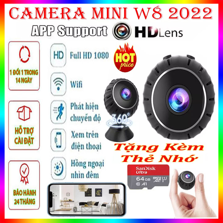 hot Camera siêu nhỏ giá rẻ Camera mini không dây kết nối điện thoại Camera mini siêu nhỏ A9 WiFi Full HD