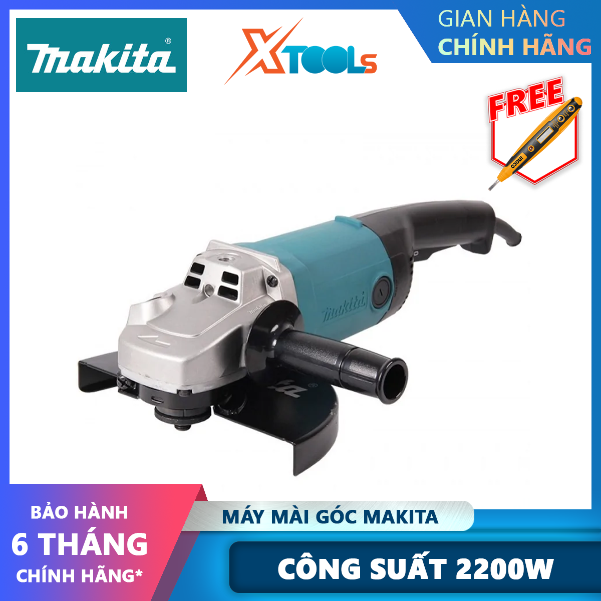Máy mài góc makita m0920b | máy mài cầm tay công suất 2200w dùng công tắc bóp,, đường kính đá mài 180 mm xtools