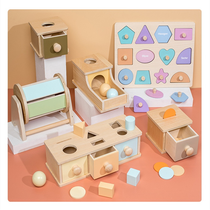 Wooden macaron early education toys